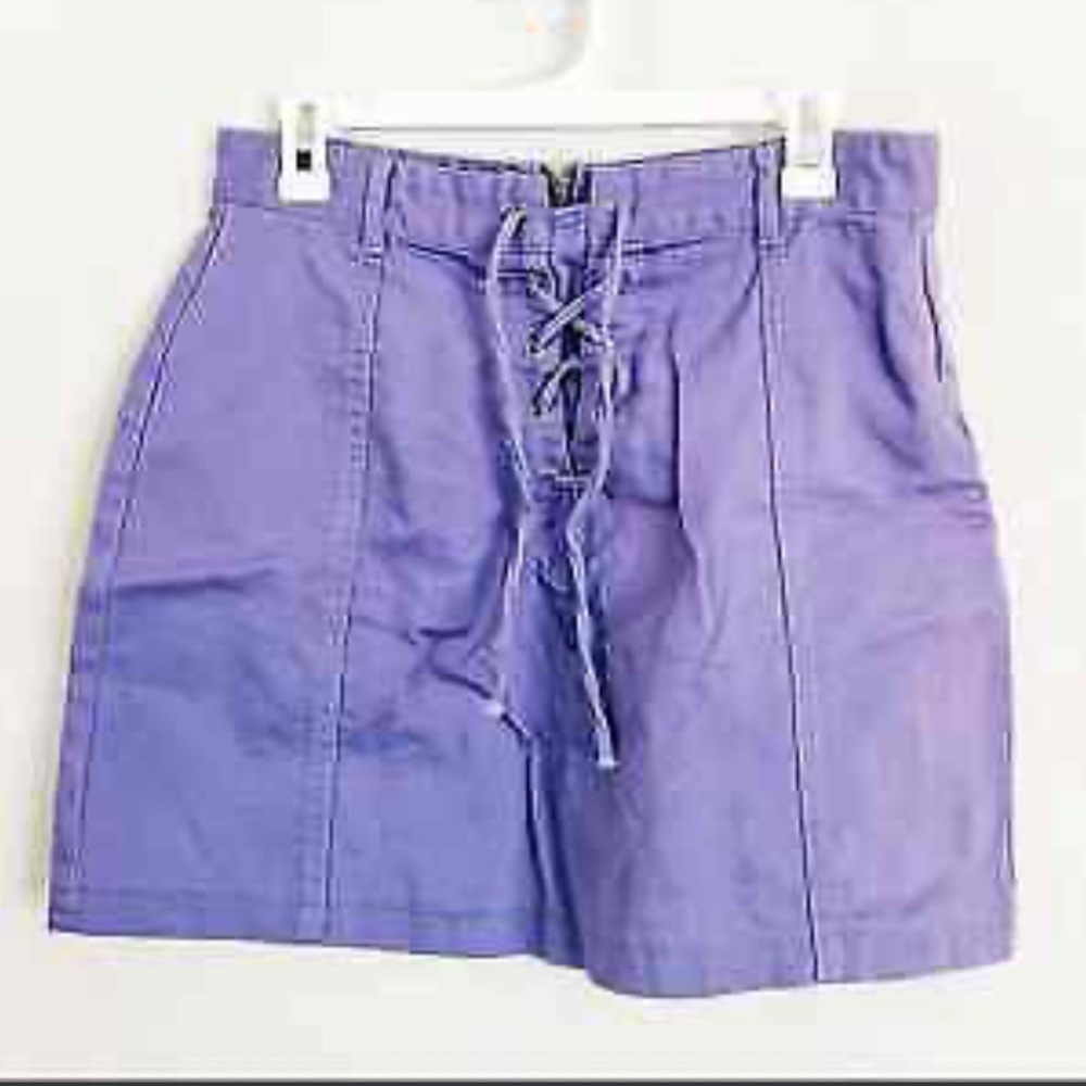 Forever 21 Purple Tie Front Mini Skirt Size Small